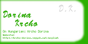 dorina krcho business card